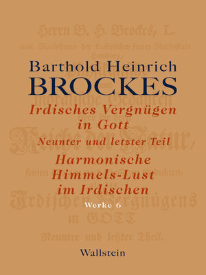 cover image of Irdisches Vergnügen in Gott